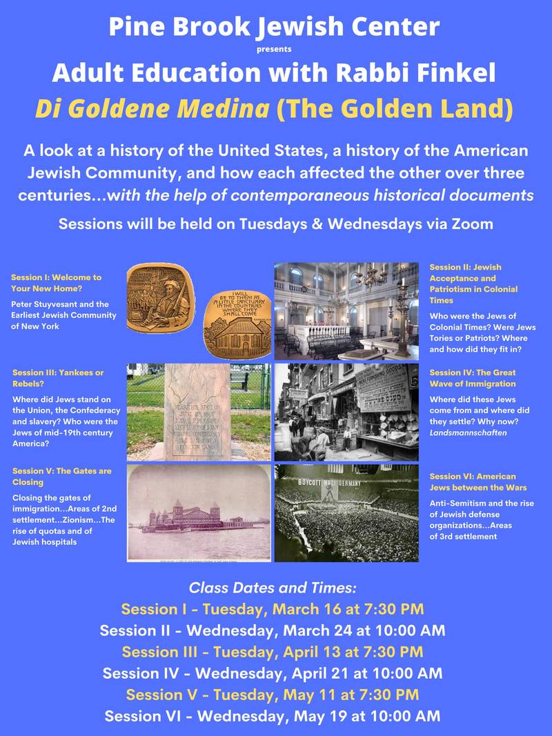 Banner Image for Adult Education with Rabbi Finkel: The Golden Land - Session IV