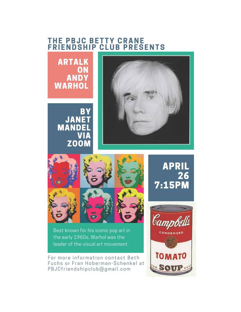 Banner Image for Friendship Club  presents Artalks - Andy Warhol - with Janet Mandel
