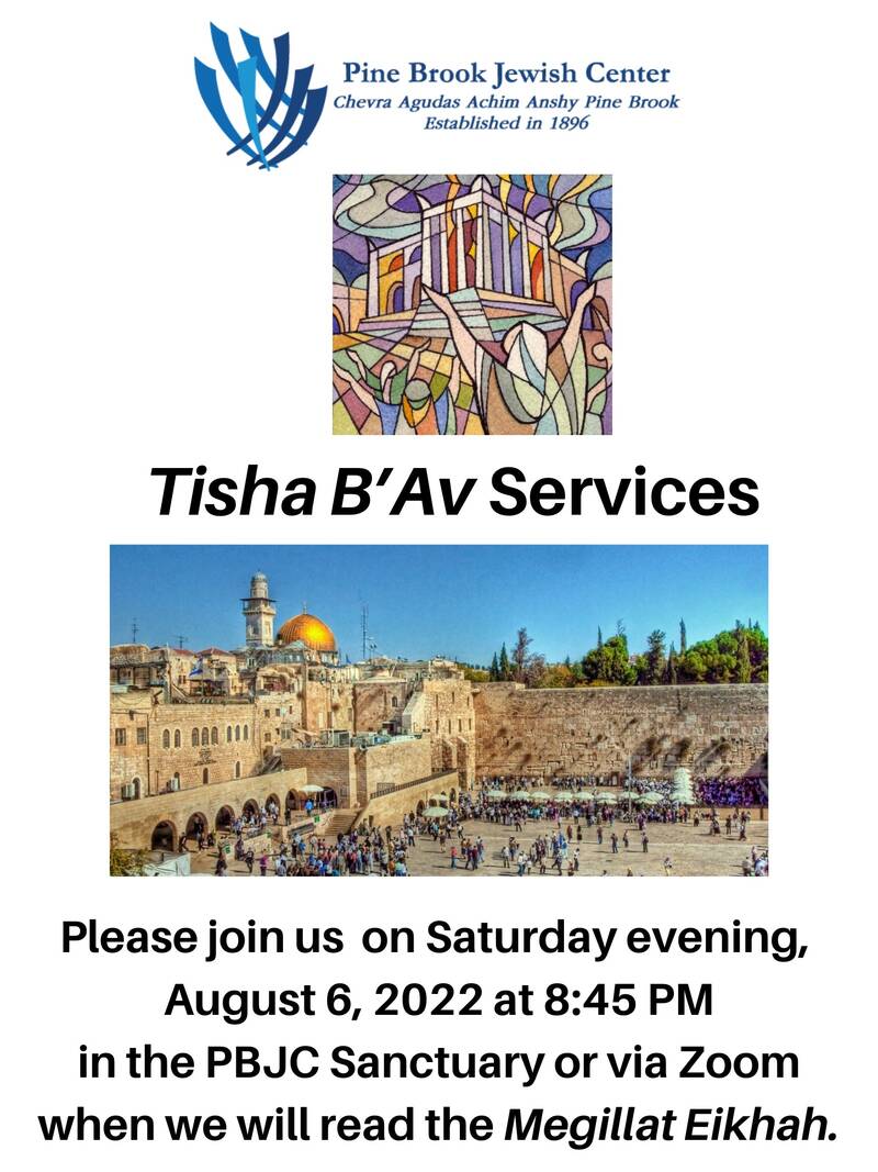 Banner Image for Tisha B'Av Services