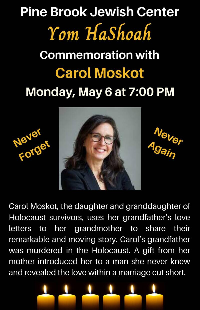 Banner Image for Yom HaShoah Commemoration with Carol Moskot