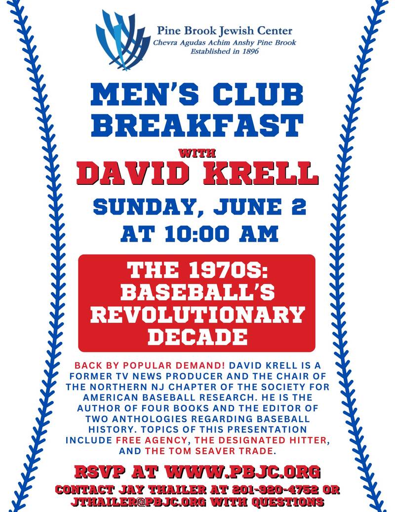 Banner Image for Men's Club Breakfast with David Krell - The 1970s: Baseball's Revolutionary Decade